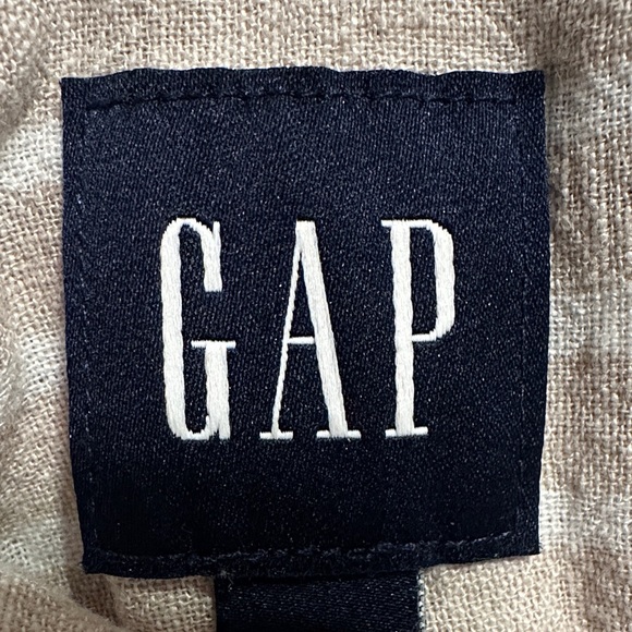 Striped Beige and White Linen Shirt - Picture 3 of 5